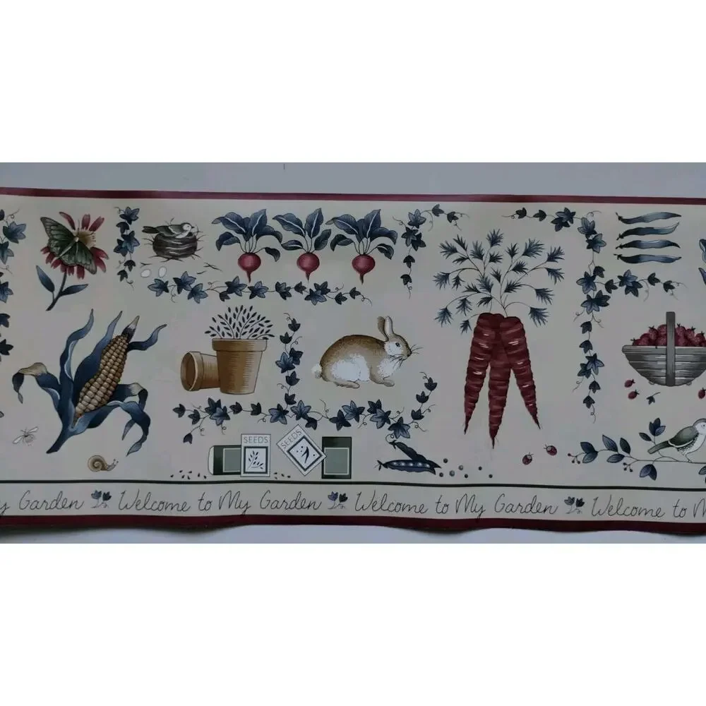 Imperial Wallcovering Pre-pasted Decorative Wall Border Animals Garden - 5 yds